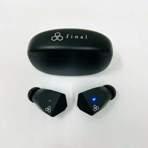 C-0511911SI final ファイナル ワイヤレスイヤホン ZE2000 MATTE BLACK マットブラック Bluetooth 充電ケース 通電動作確認済み