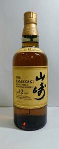 Y-41701N 再出品 山崎12年 シングルモルト ウイスキー サントリー 700ml 43% お酒 保管品 現状品 SUNTORY YAMAZAKI 