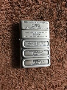 ZIPPO ジッポー 歴代ボトム オイルライター　メタル貼り　限定品　シリアル番号付き　1998年製 未使用品