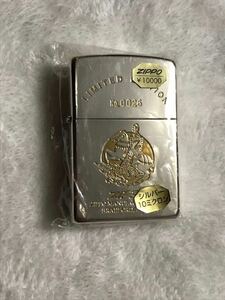 ジッポー zippo ZIPPO オイルライター シルバー10ミクロン　未使用品　2002年製　限定品