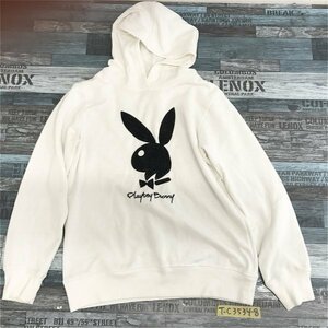 PLAYBOY BUNNY プレイボーイ レディース スウェットパーカー L 白