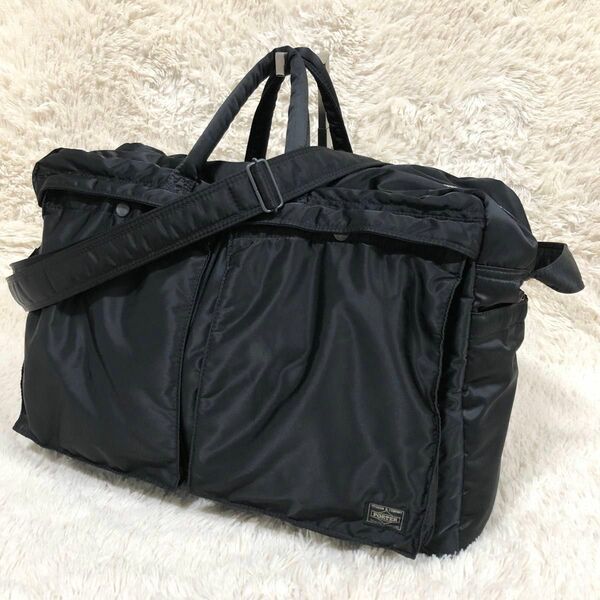 PORTER ポーター ボストンバッグ ショルダーバッグ　2way タンカー 黒 大容量 旅行バッグ ナイロン 32L