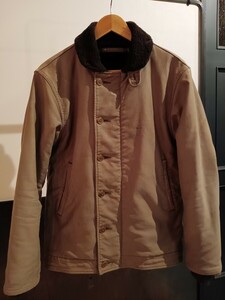 【送料無料】OLD JOE デッキジャケット N-1 ステンシルあり/ オールドジョー SIZE S-M OLD JOE&CO. コットン ムートン フライトジャケット