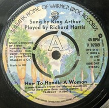  ☆KING ARTHUR&RICHARD HARRIS/HOW TO HANDLE A WOMAN1967'UK WARNER BROS7INCH_画像2