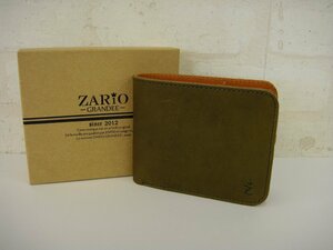 5316T ZARIO -GRANDEE- ザリオグランデ 二つ折り財布 栃木レザー グリーン 未使用品