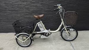 *Panasonic электрический три колесо велосипед большая вместимость. новый аккумулятор *