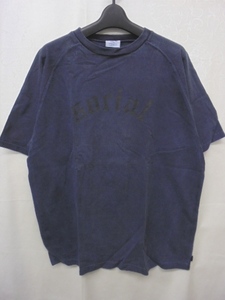 【KCM】ful-33-L★古着・中古★メンズ　半袖Tシャツ 『SOCIALSTUDIES EEA』　ウォッシュインディゴ系　サイズ：L