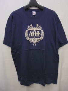 【KCM】ful-34-XL★古着・中古★メンズ　半袖Tシャツ 『artist type』　ネイビー　サイズ：XL