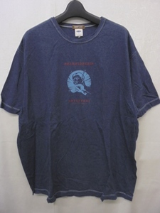 【KCM】ful-38-XL★古着・中古★メンズ　半袖Tシャツ 『RHYKFUDGE　OLD NAVY』　ネイビー系　サイズ：XL