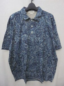 【KCM】ful-82-XXL★古着・中古★メンズ　衿付き 半袖Tシャツ 『J.CREW』　ブルー系　サイズ：XXL