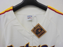 【KCM】ful-95-L★長期保管品★COOPERSTOWN COLLECTION　半袖ジップ ベースボールシャツ 『Astros アストロズ』 アイボリー　L（大きめ）_画像2