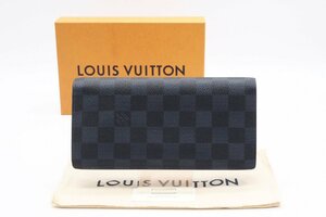 ☆安心の３大保証☆ Aランク ≪LOUIS VUITTON ルイ ヴィトン/二つ折り長財布≫ N63212 ダミエ コバルト ポルトフォイユ ブラザ 紺 送料無料