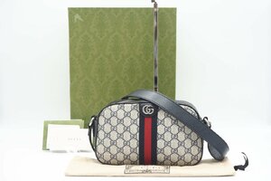 ☆安心の３大保証☆ Bランク ≪GUCCI グッチ/ショルダーバッグ≫ 681064 オフィディア GGスプリーム キャンバス カメラバッグ 紺 送料無料