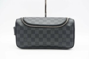 ☆安心の３大保証☆ Aランク ≪LOUIS VUITTON ルイ ヴィトン/セカンドバッグ≫ N47652 ダミエ グラフィット トワレポーチ ブラック グレー