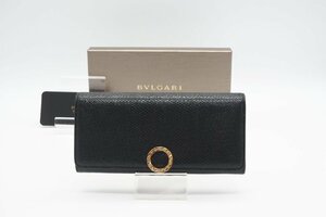 ☆安心の３大保証☆ ABランク ≪BVLGARI ブルガリ/二つ折り長財布≫ 291697 ブルガリ ブルガリ メタリックカルングススキン ブラック 美品