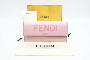 ☆安心の３大保証☆ Aランク ≪FENDI フェンディ フェンディ/二つ折り長財布≫ 8M0251 ローマ コンチネンタル財布 ピンク 未使用品 送料込