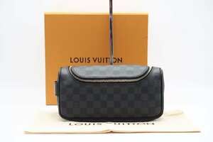 ☆安心の３大保証☆ Aランク ≪LOUIS VUITTON ルイ ヴィトン/セカンドバッグ≫ N47652 ダミエ グラフィット トワレポーチ ブラック グレー