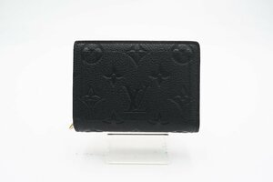 ☆安心の３大保証☆ Aランク ≪LOUIS VUITTON ルイ ヴィトン/二つ折り財布≫ M80151 アンプラント ポルトフォイユ クレア 黒 極美品 送料込