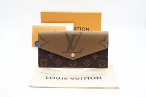 ☆安心の３大保証☆ ABランク ≪LOUIS VUITTON ルイ ヴィトン/二つ折り長財布≫ M80726 モノグラム リバース ポルトフォイユ サラ ブラウン