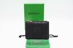 ☆安心の３大保証☆ Bランク ≪BOTTEGA VENETA ボッテガ ヴェネタ/二つ折り財布≫ 742698 スモール カセット 二つ折りファスナーウォレット