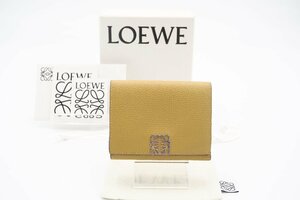 ☆安心の３大保証☆ ABランク ≪LOEWE ロエベ/二つ折り財布≫ C821S33X01 アナグラム バーティカル ウォレット スモール イエロー 送料無料