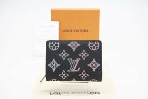 ☆安心の３大保証☆ ABランク ≪LOUIS VUITTON ルイ ヴィトン/二つ折り財布≫ M81658 マヒナ ポルトフォイユ クレア ブラック ピンク 美品