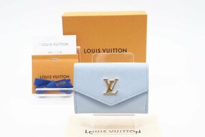 ☆安心の３大保証☆ ABランク ≪LOUIS VUITTON ルイ ヴィトン/三つ折り財布≫ M81348 ポルトフォイユ ロックミ二 ブルーヌアージュ ブルー