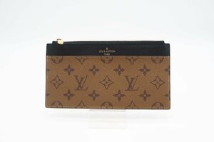 ☆安心の３大保証☆ Bランク ≪LOUIS VUITTON ルイ ヴィトン/長財布≫ M80390 モノグラム リバース スリムパース ブラウン ベージュ 送料込