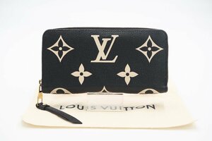 ☆安心の３大保証☆ Bランク ≪LOUIS VUITTON ルイ ヴィトン/ジッピーウォレット≫ M80481 アンプラント バイカラー ブラック ベージュ 黒