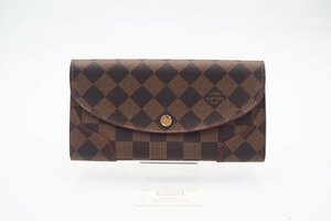 ☆安心の３大保証☆ ABランク ≪LOUIS VUITTON ルイ ヴィトン/二つ折り長財布≫ M61221 ダミエ ポルトフォイユ カイサ スリーズ ブラウン