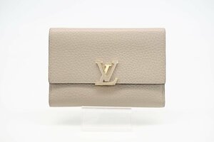 ☆安心の３大保証☆ ABランク ≪LOUIS VUITTON ルイ ヴィトン/三つ折り財布≫ M62159 ポルトフォイユ カプシーヌ コンパクト ガレ ベージュ