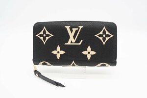 ☆安心の３大保証☆ ABランク ≪LOUIS VUITTON ルイ ヴィトン/ジッピーウォレット≫ M80481 アンプラント バイカラー ブラック 送料無料