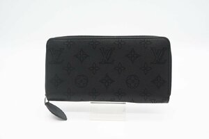 ☆安心の３大保証☆ Bランク ≪LOUIS VUITTON ルイ ヴィトン/ラウンドファスナー長財布≫ M61867 マヒナ ジッピーウォレット ノワール 黒