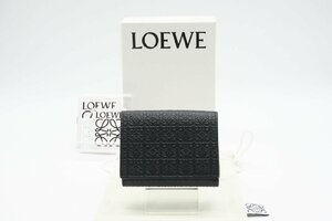 ☆安心の３大保証☆ Aランク ≪LOEWE ロエベ/三つ折り財布≫ C499TR2X01 アナグラム リピート トライフォールド ウォレット エンボスカーフ