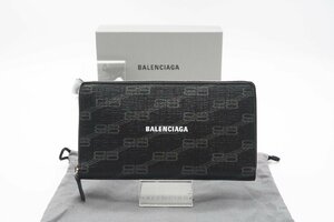 ☆安心の３大保証☆ Aランク ≪BALENCIAGA バレンシアガ/ラウンドファスナー長財布≫ 594317 BBモノグラム SIGNATURE コンチネンタル ロゴ