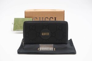 ☆安心の３大保証☆ Aランク ≪GUCCI グッチ/ラウンドファスナー長財布≫ 625576 Gucci Off The Grid ジップアラウンドウォレット ブラック