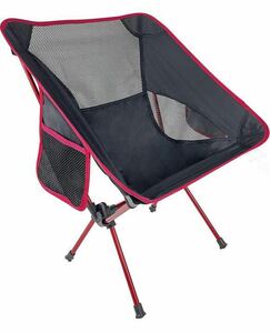 アウトドア用チェア 椅子 アルミ合金&オックスフォード製 メッシュネット有 キャンプ 釣り 登山 ピクニック 超軽量 収納袋付き 