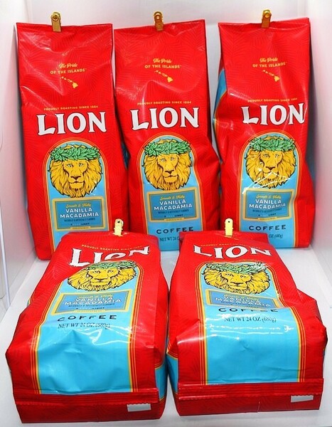 超ビッグLIONライオンコーヒー・バニマカ24oz(680g)×5袋 中抽き 送料込