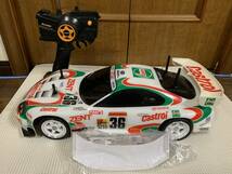 タミヤ TAMIYA 1/10 電動RC カストロール トムススープラ（2000年仕様）TT01 TYPE-E 中古 メカ付_画像1