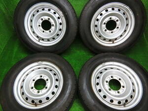 ★トヨタ カムロード　スチール★ BS ECOPIA RD-613 ■ 195/70R15　106/104L LT ■18年製■ 15-5J　139.7　ET約30 ■4本set■R107