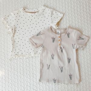 petit main H&M ベビー トップス カットソー Tシャツ 半袖 夏物 80cm