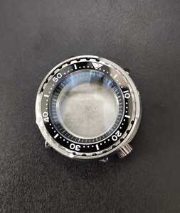 腕時計 社外品 ケース 45mm ブラック ノンデイト　【対応ムーブメント】SEIKO NH35/NH36/4R35/4R36 セイコー