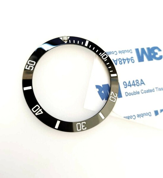 腕時計 修理交換用 社外部品 セラミック ベゼル インサート ブラック 青色発光　シート付 【対応】ロレックス サブマリーナ 116610 Rolex