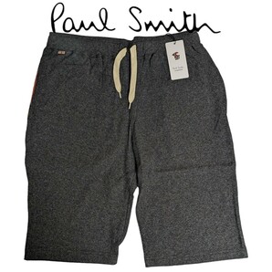 新品 ポールスミス Paul Smith ショートパンツ L マルチストライプ パイル地 ラウンジウェア LOUNGE WEAR ブラック