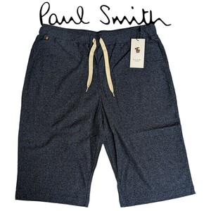 新品 ポールスミス Paul Smith ショートパンツ L マルチストライプ パイル地 ブルー ホームウェア HOME WEAR