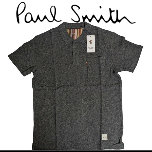 新品 Paul Smith ポールスミス 半袖 ポロシャツ L マルチストライプ ブラック ラウンジウェア LOUNGE WEAR 春 夏