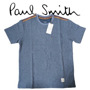 新品 Paul Smith ポールスミス 半袖 Tシャツ M サックス ハニカム メッシュ ラウンジウェア メンズ 春 夏