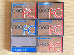 * rare / cheap postage / Showa Retro /SANYO Sanyo Ferrie Chrome cassette tape 6ps.@ used ./ Hi Posi /TYPE Ⅲ/TYPE Ⅱ/ made in Japan / Ferrie chrome FC/CR*