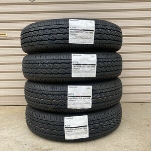 最短当日発送202012日本製 本州法person宛4本/14200円～ ◆Bridgestone　K370 145/80R12 80/78N【145R12 6PR】Hijet軽Van　軽トラ