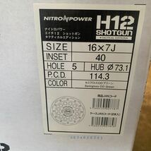 【ナイトロパワー】H12 ショットガン　16x7J+40 114.3/5Hアルミホイール 4本セットデリカD5　RAV4ヤリスクロスカローラクロス　ODグリーン_画像8